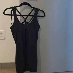 black lululemon nouveau limits tank top